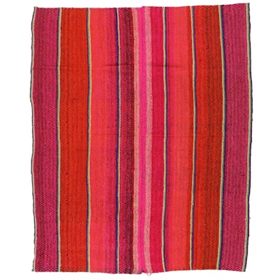 4'5 x 5'6 Handwoven Peruvian Area Rug or Blanket