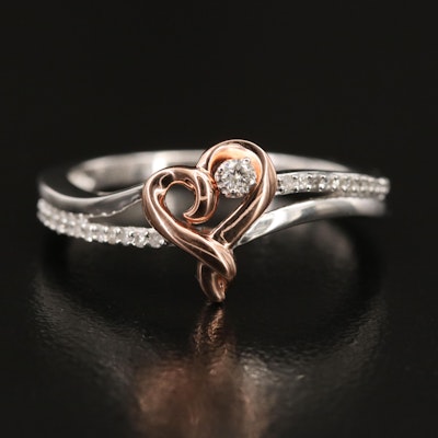 Serling Diamond Heart Ring