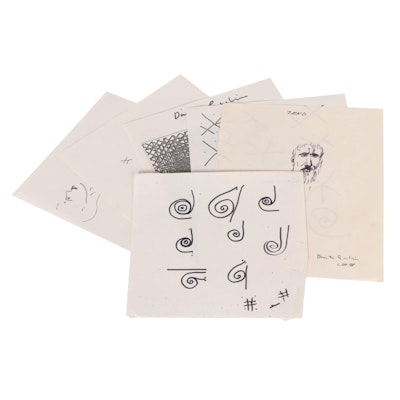 Dimitri Grachis Abstract Drawings and Xerox Reproductions, Circa 1980
