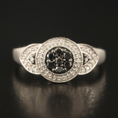 Sterling 0.34 CTW Diamond Cluster Ring