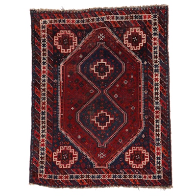 5'2 x 6'8 Hand-Knotted Persian Qashqai Area Rug