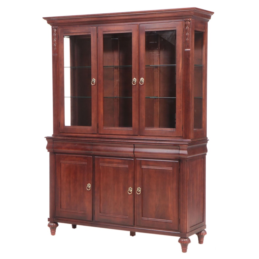 Ethan Allen "British Classics" Maple China Cabinet and Buffet
