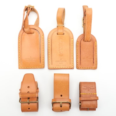 Louis Vuitton Luggage Tags and Poignets in Vachetta Leather