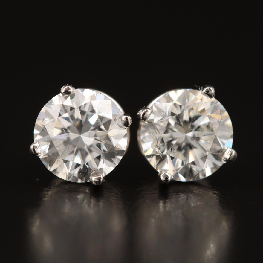 14K 2.04 CTW Diamond Stud Earrings