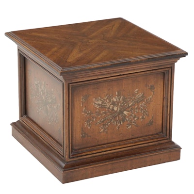 Brandt Furniture Louis XVI Style Walnut Storage Side Table, Late 20th Century