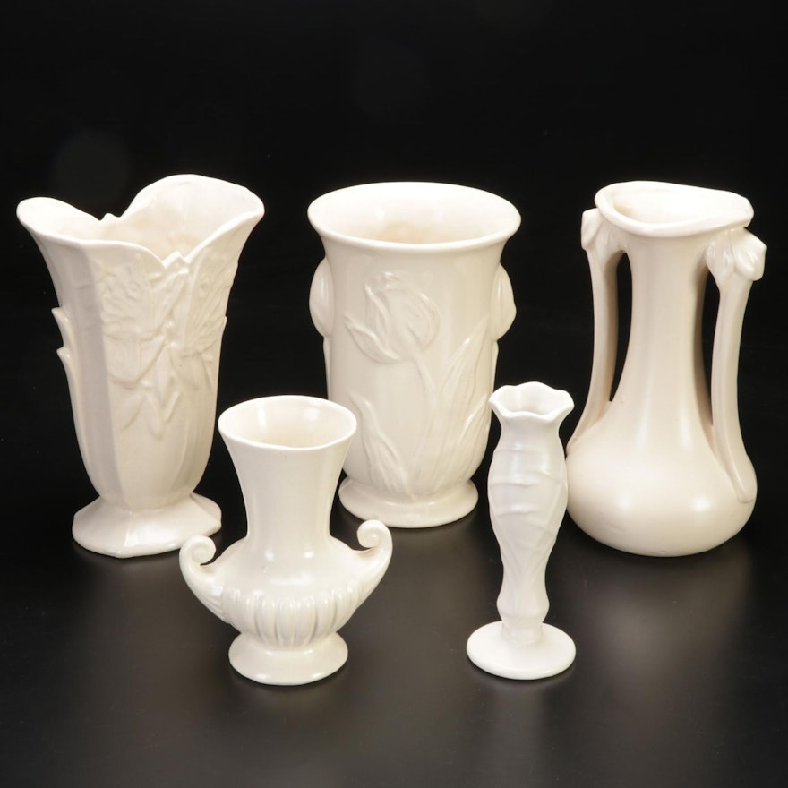 Mid Century Modern McCoy Pottery Ceramic Vases