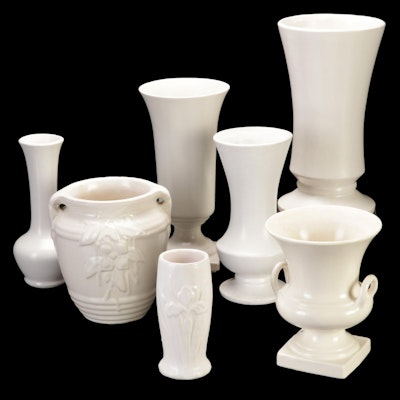 McCoy Floraline, Red Wing and Other Pottery Ceramic Vases, Circa 1960