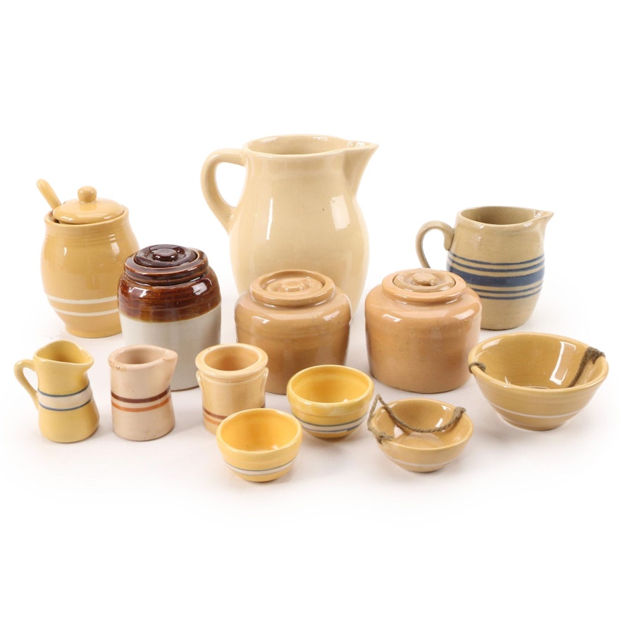 Shenango and Other Ceramic and Stoneware Creamers, Honey Pot and More