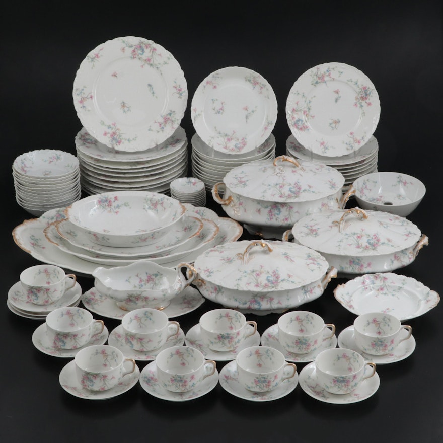 Haviland Limoges Floral Themed Porcelain Dinnerware and Serveware