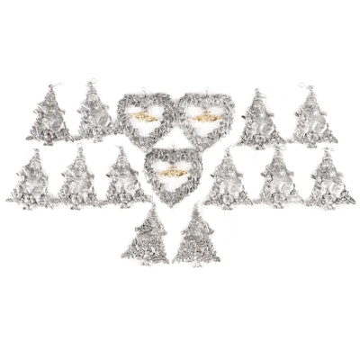 Arthur Court Aluminum Animal Themed Christmas Ornaments