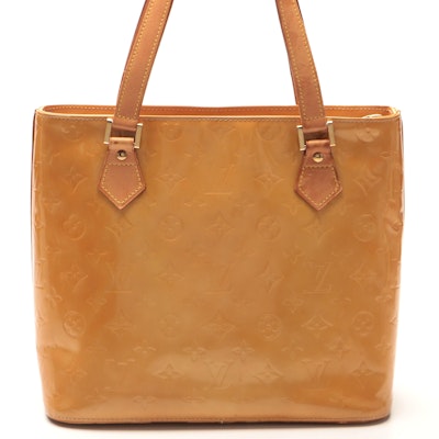 Louis Vuitton Houston Tote Bag in Monogram Vernis and Vachetta Leather