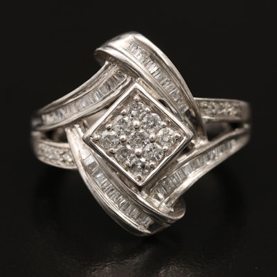 Sterling 0.51 CTW Diamond Ring