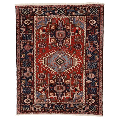 5'3 x 6'10 Hand-Knotted Persian Karaja Area Rug
