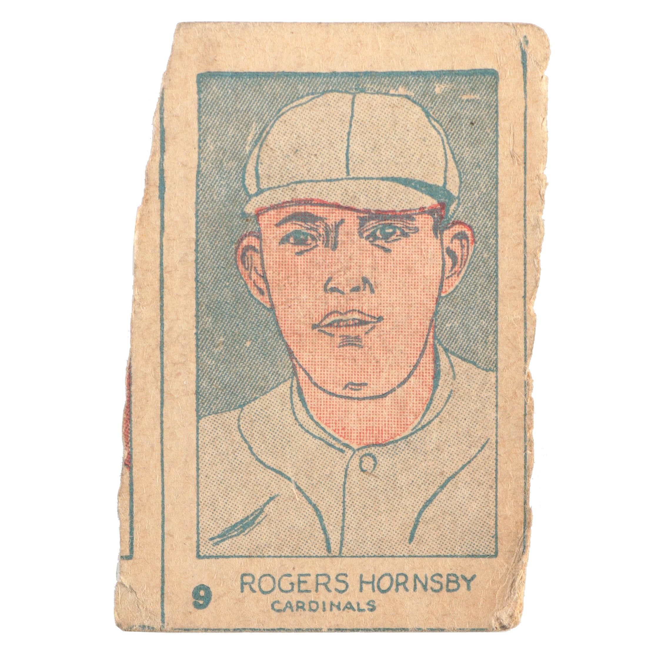 1926 W512 Rogers Hornsby 9 Cardinals Hand Cut Baseball Strip Card EBTH