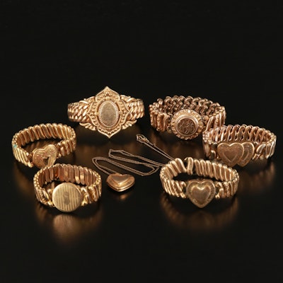 Dolly Madison by Marathon Featured with 1940s Sweetheart Expansion Bracelets