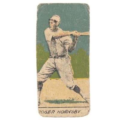 1921 W516-2-2 Roger Hornsby Misspelled Rogers "Short Stop" Baseball Strip Card
