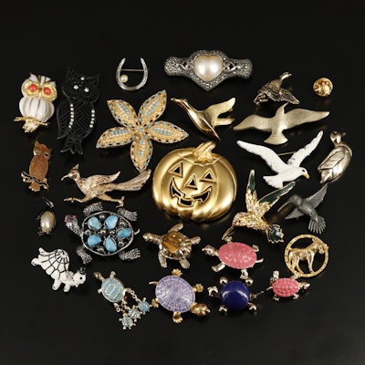 Sterling Brooch Selection Featuring Judith Jack, Coro and Beau