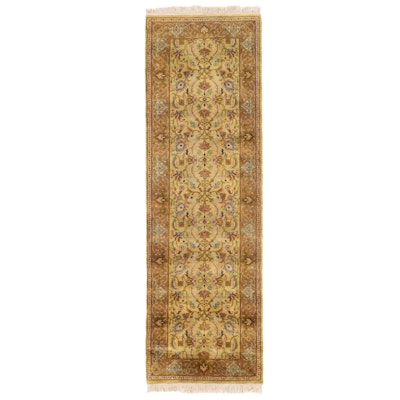 2'7 x 8'6 Hand-Knotted Indo-Persian Tabriz Floral Carpet Runner