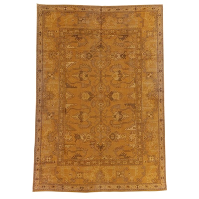 9'2 x 13'3 Hand-Knotted Turkish Oushak Room Sized Rug