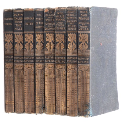 Rudyard Kipling Partial Series Including "Soldiers Three" and More, 1899