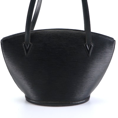Louis Vuitton St. Jacques GM Handbag in Black Epi and Smooth Leather