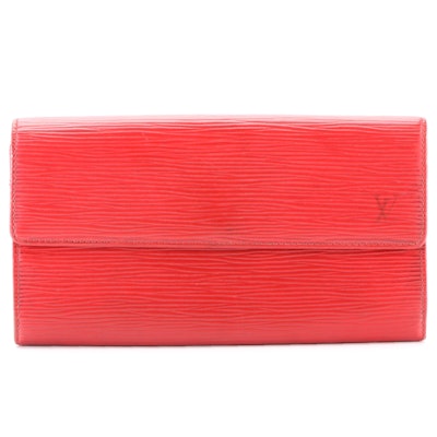 Louis Vuitton Sarah Wallet in Red Epi Leather