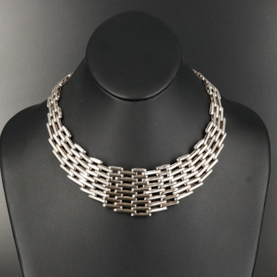 Mexican Sterling Collar Necklace