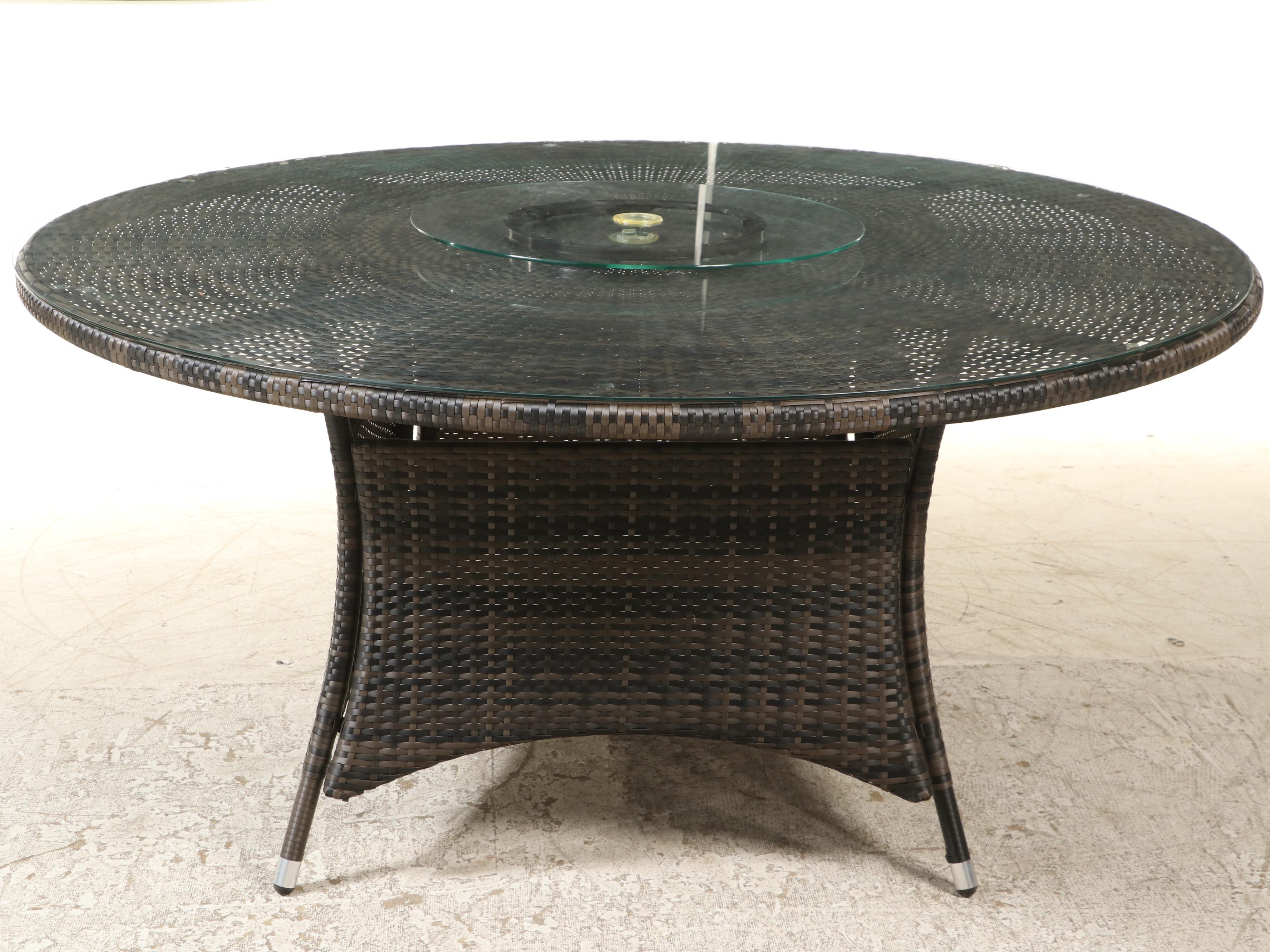 NinePiece Resin Wicker Patio Dining Set EBTH