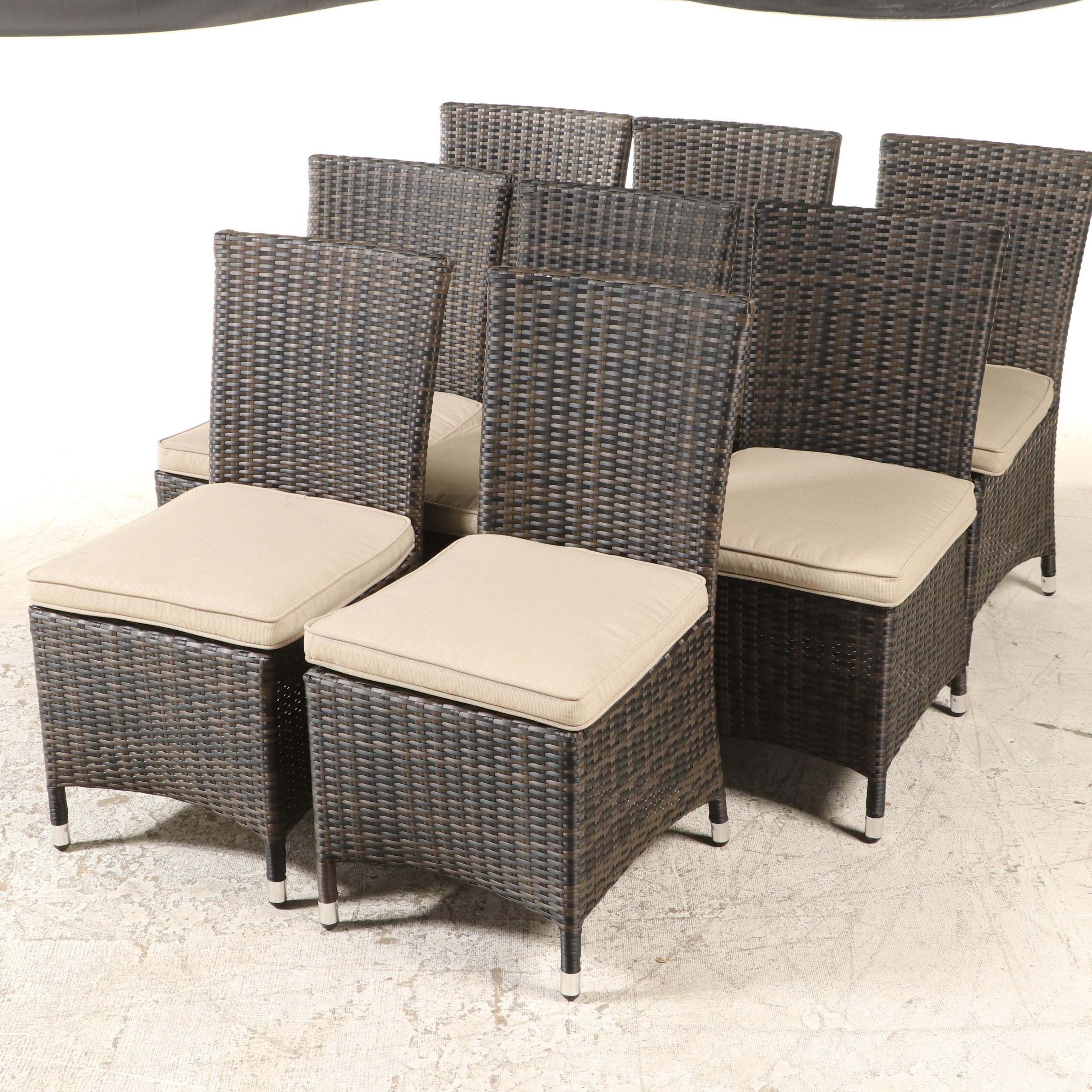 NinePiece Resin Wicker Patio Dining Set EBTH