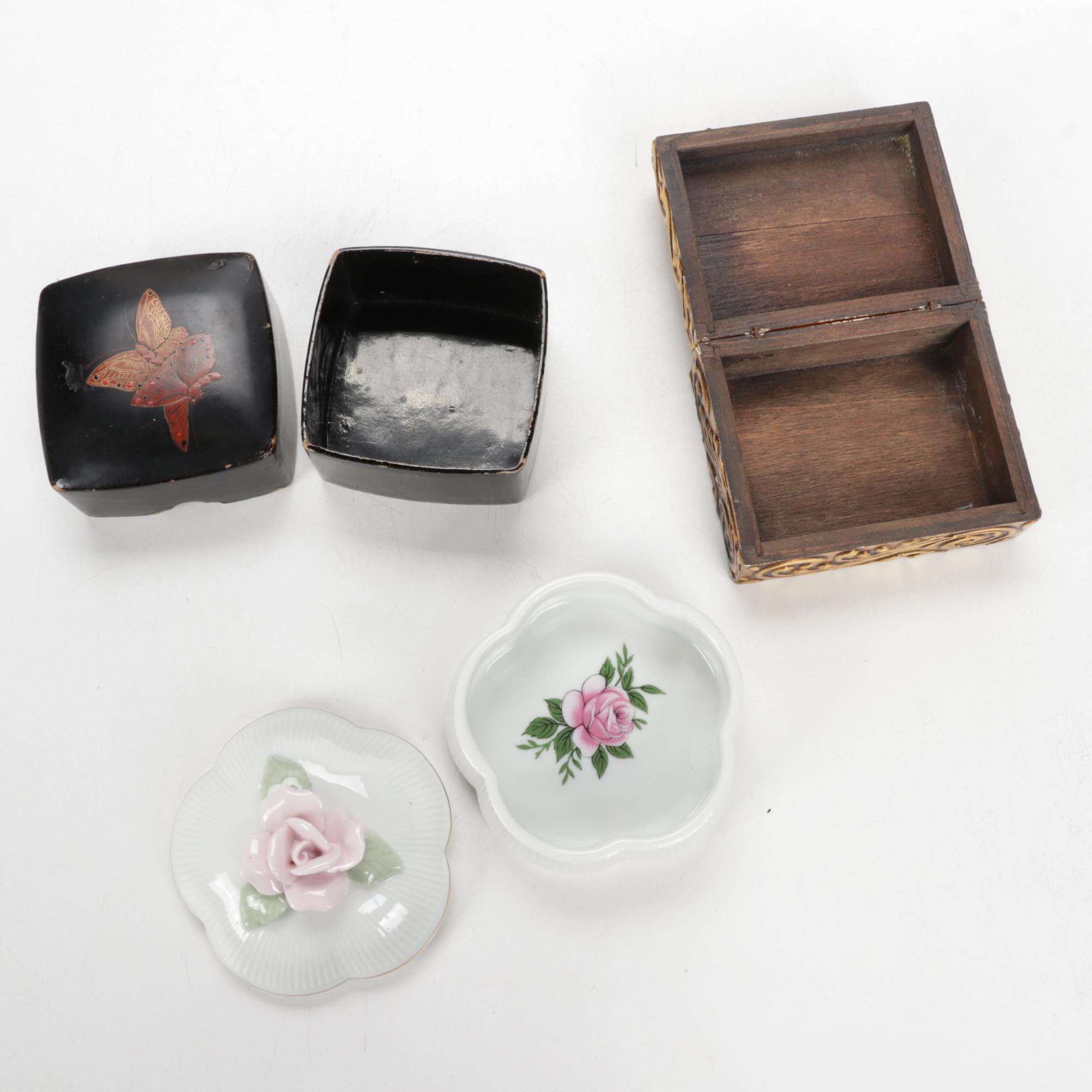 Royal Yarmouth "Yankee Doodle" & "Easter Parade" Porcelain Music Boxes