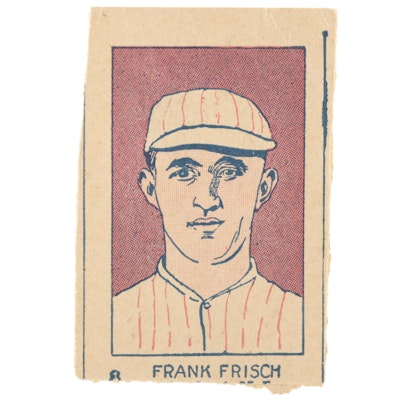 1926 Frank Frisch W512 #8 Hand-Cut Baseball Strip Card