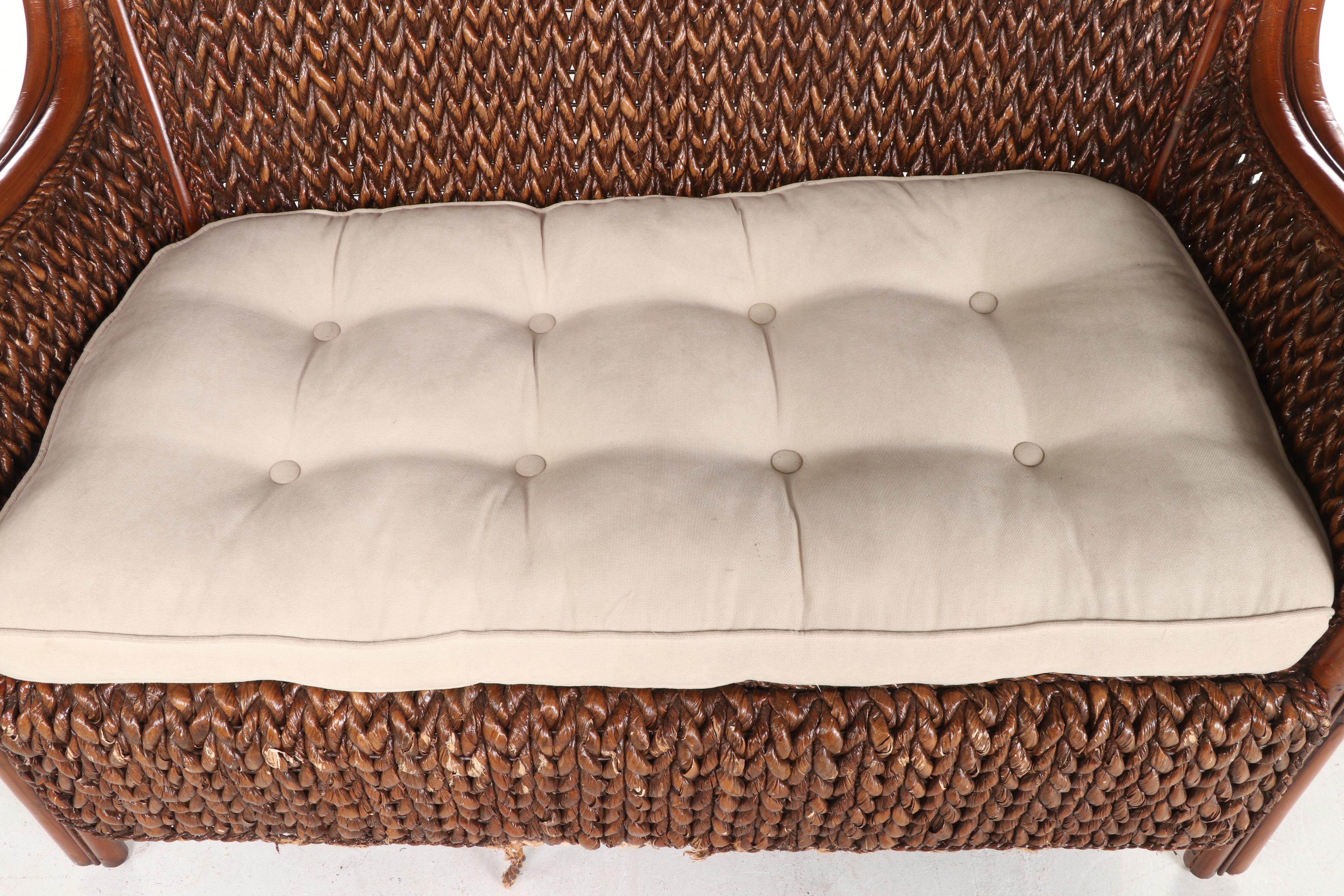 Pier 1 Woven Banana Leaf Settee EBTH