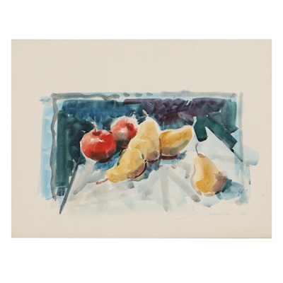 Jack Meanwell Still Life Watercolor Painting, 1994