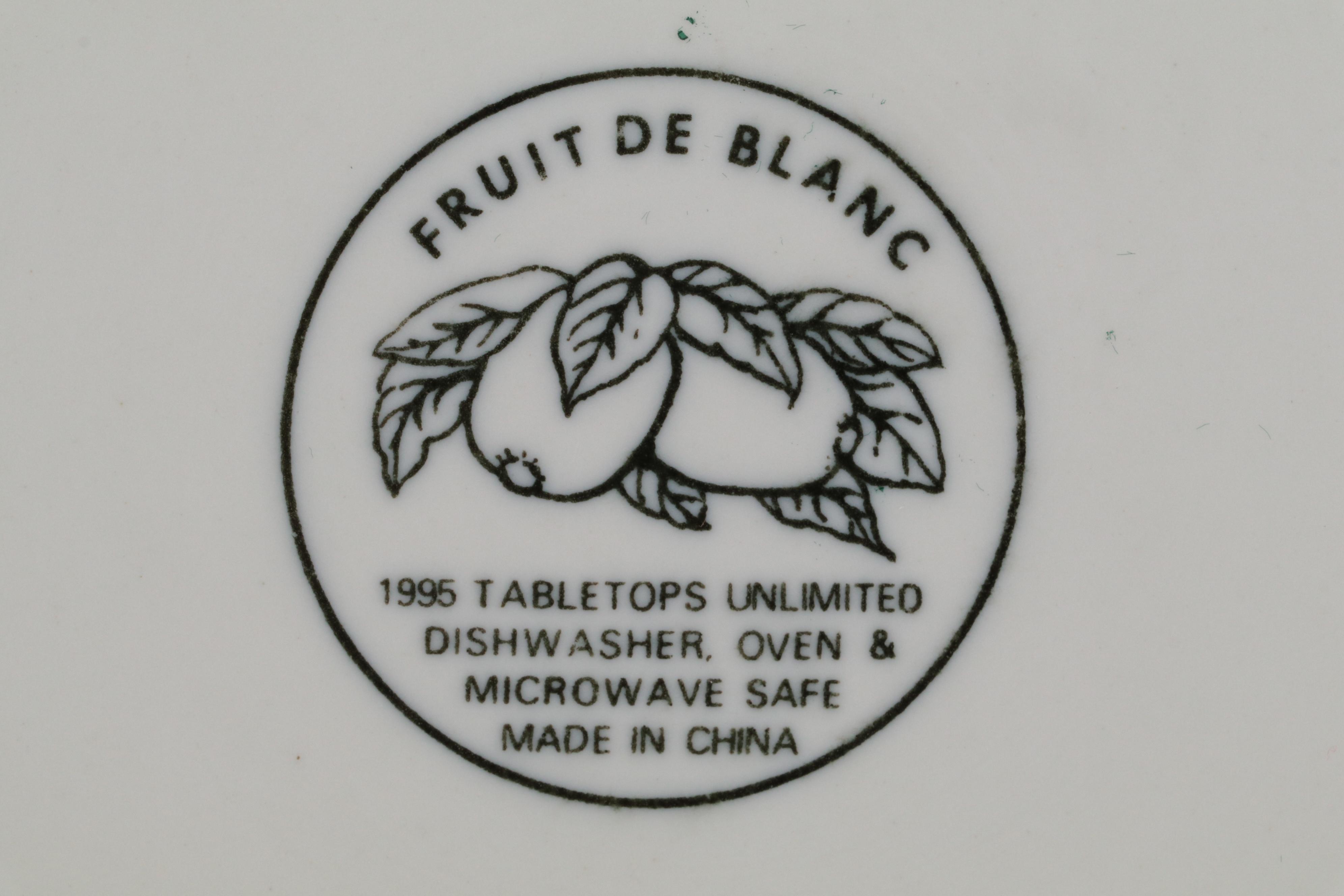 Tabletops Unlimited "Fruit de Blanc" Ceramic Dinnerware and Serveware