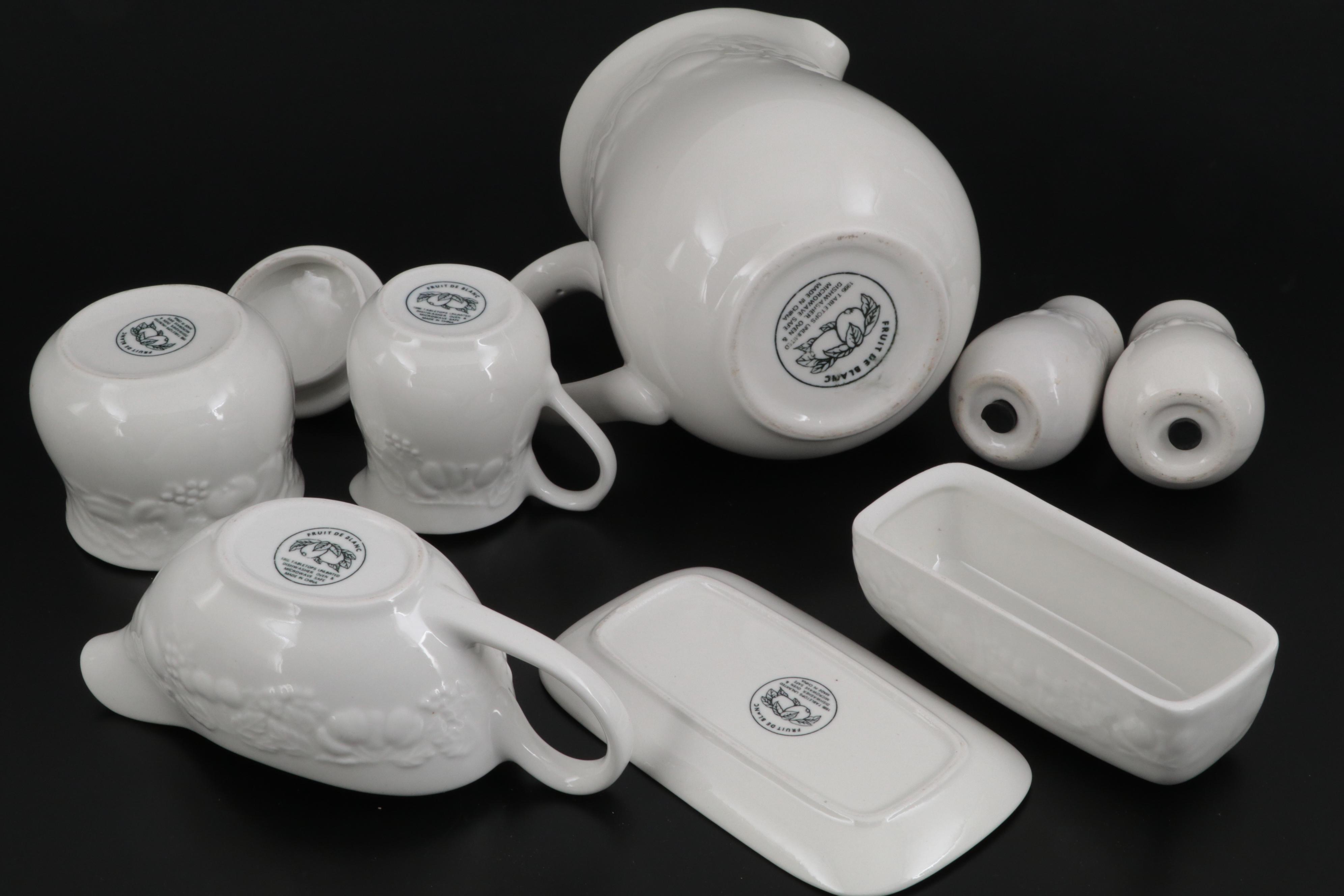Tabletops Unlimited "Fruit de Blanc" Ceramic Dinnerware and Serveware