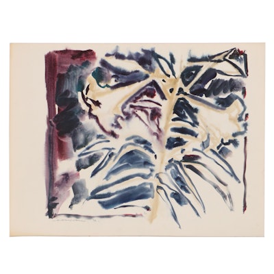 Jack Meanwell Abstract Watercolor Sketch, 1978