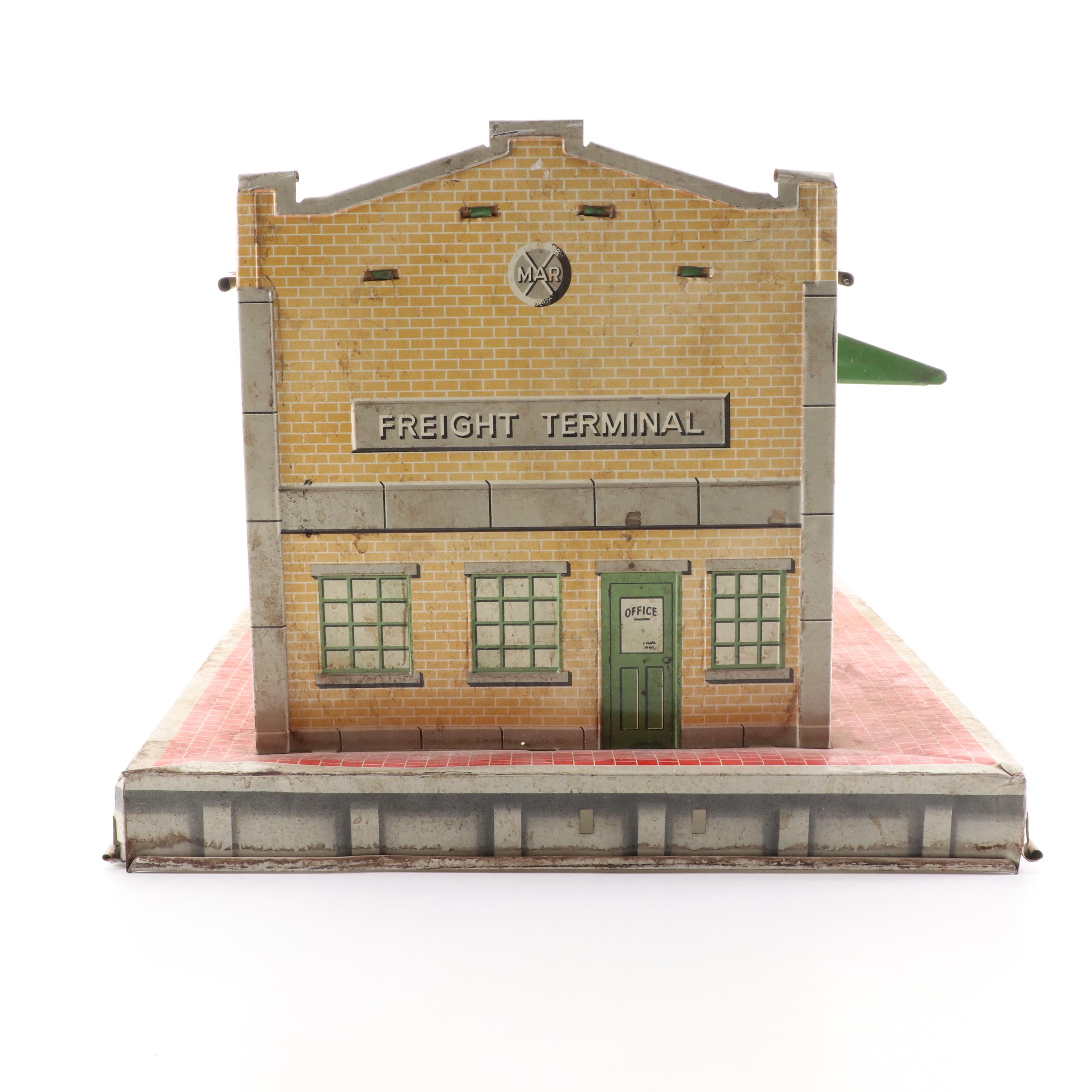 Marx Tin Litho O Gauge Model Railroad Freight Terminal Building EBTH