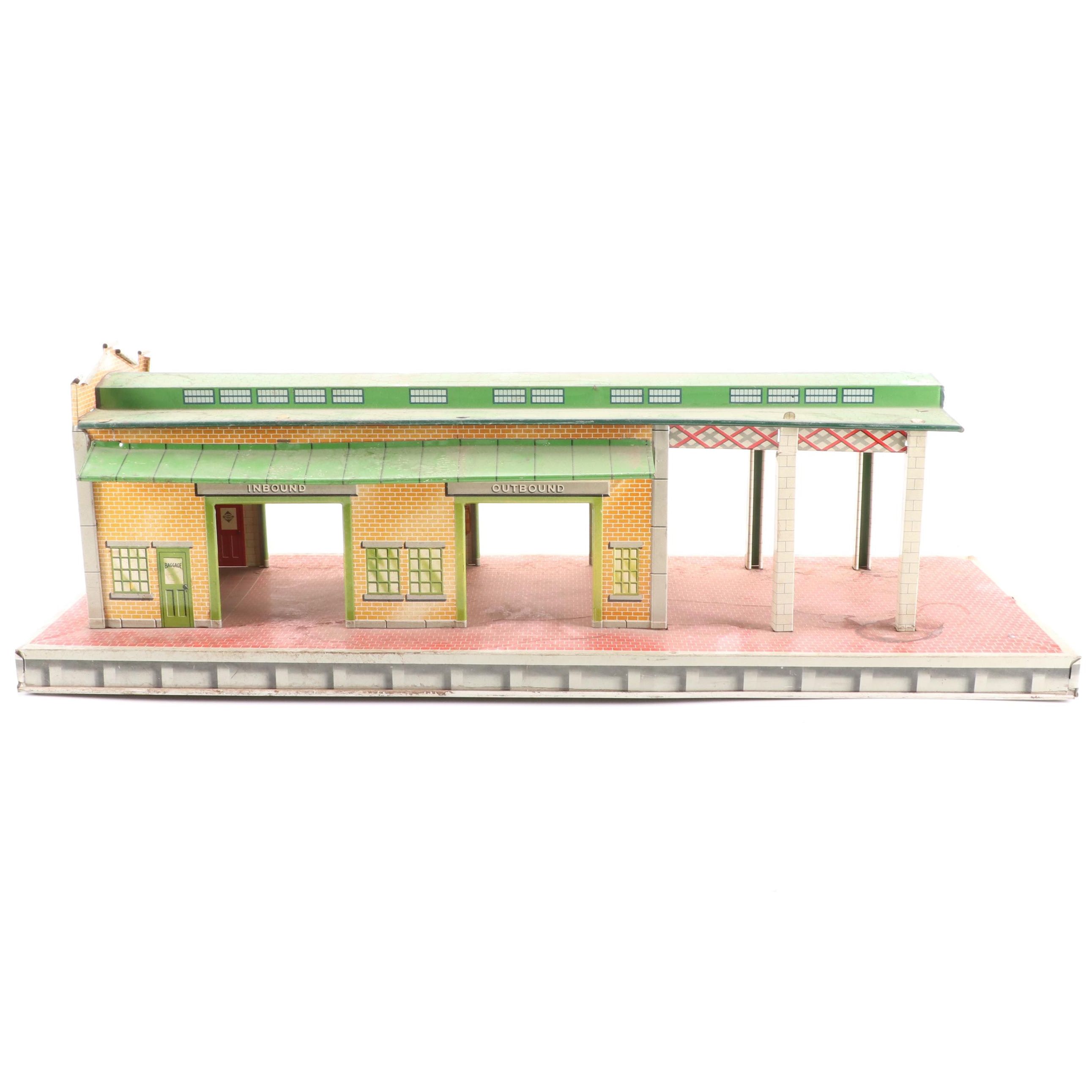 Marx Tin Litho O Gauge Model Railroad Freight Terminal Building EBTH