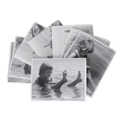 Grant Haist Silver Print Photographs of Child Playing at Seashore