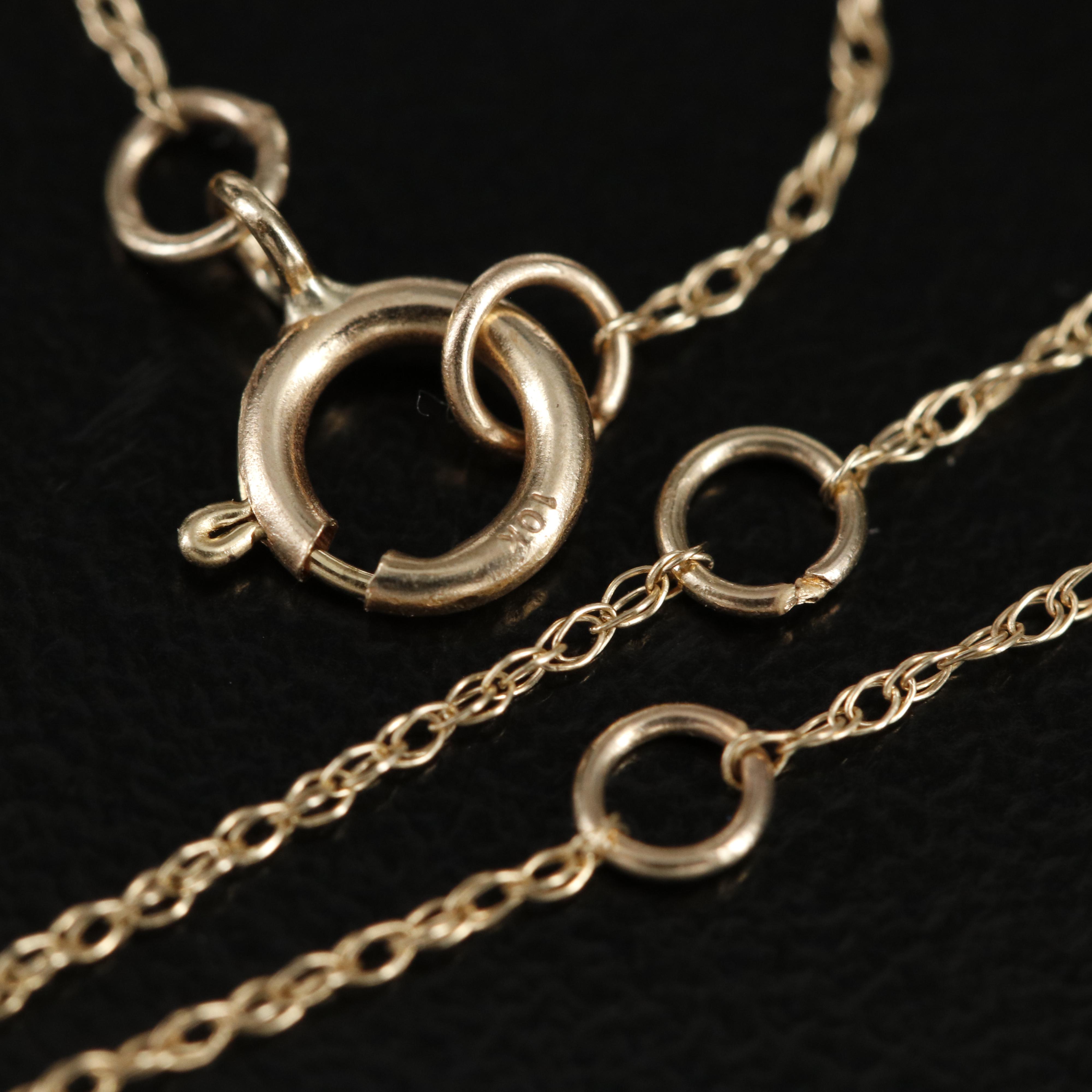 10K Circular Slide Charm Necklace EBTH