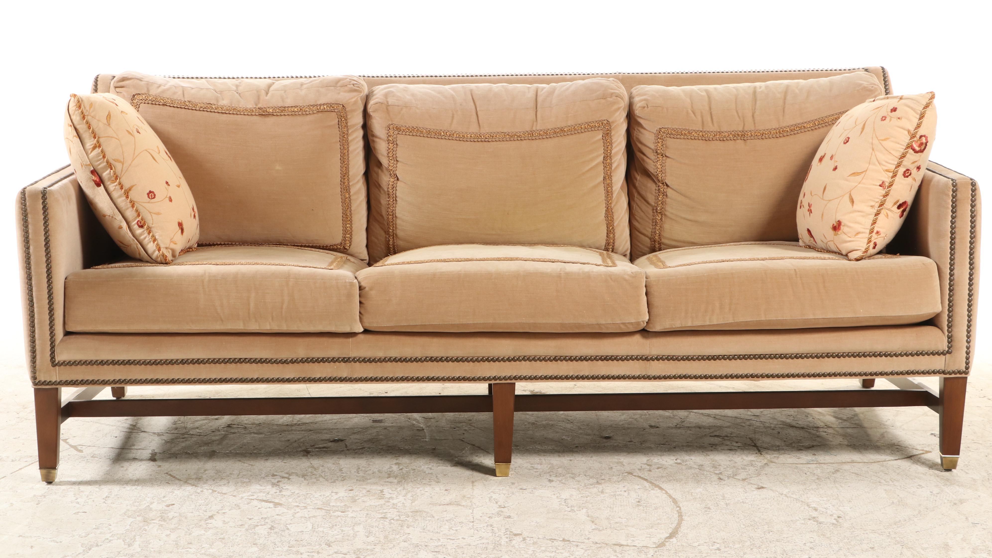 Calico Corners Federal Style BrassTacked and CustomUpholstered