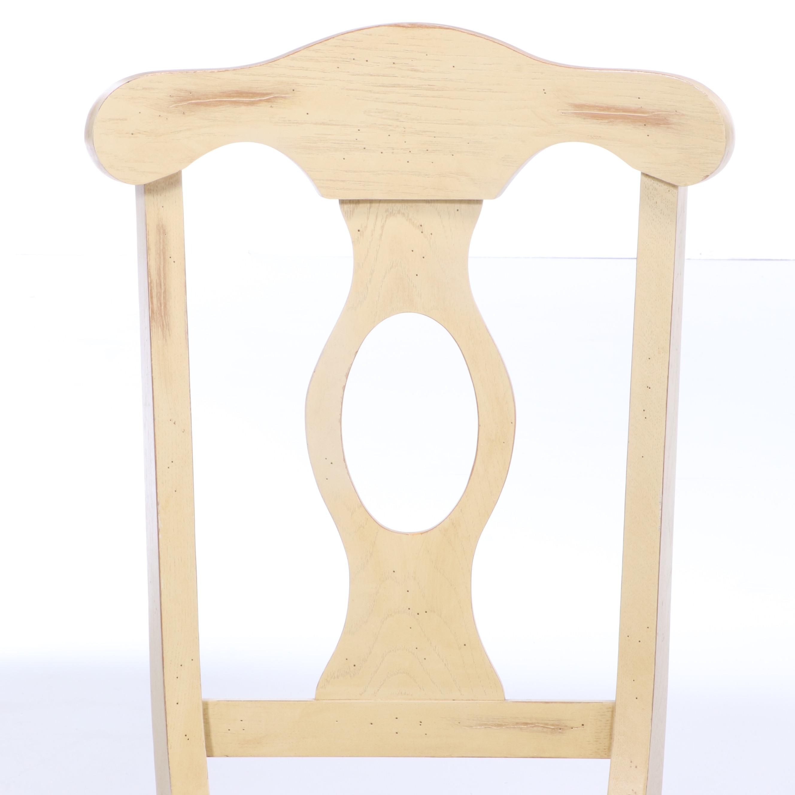 Broyhill "Attic Heirlooms" Whitewashed Oak LiftLid Desk and Side Chair