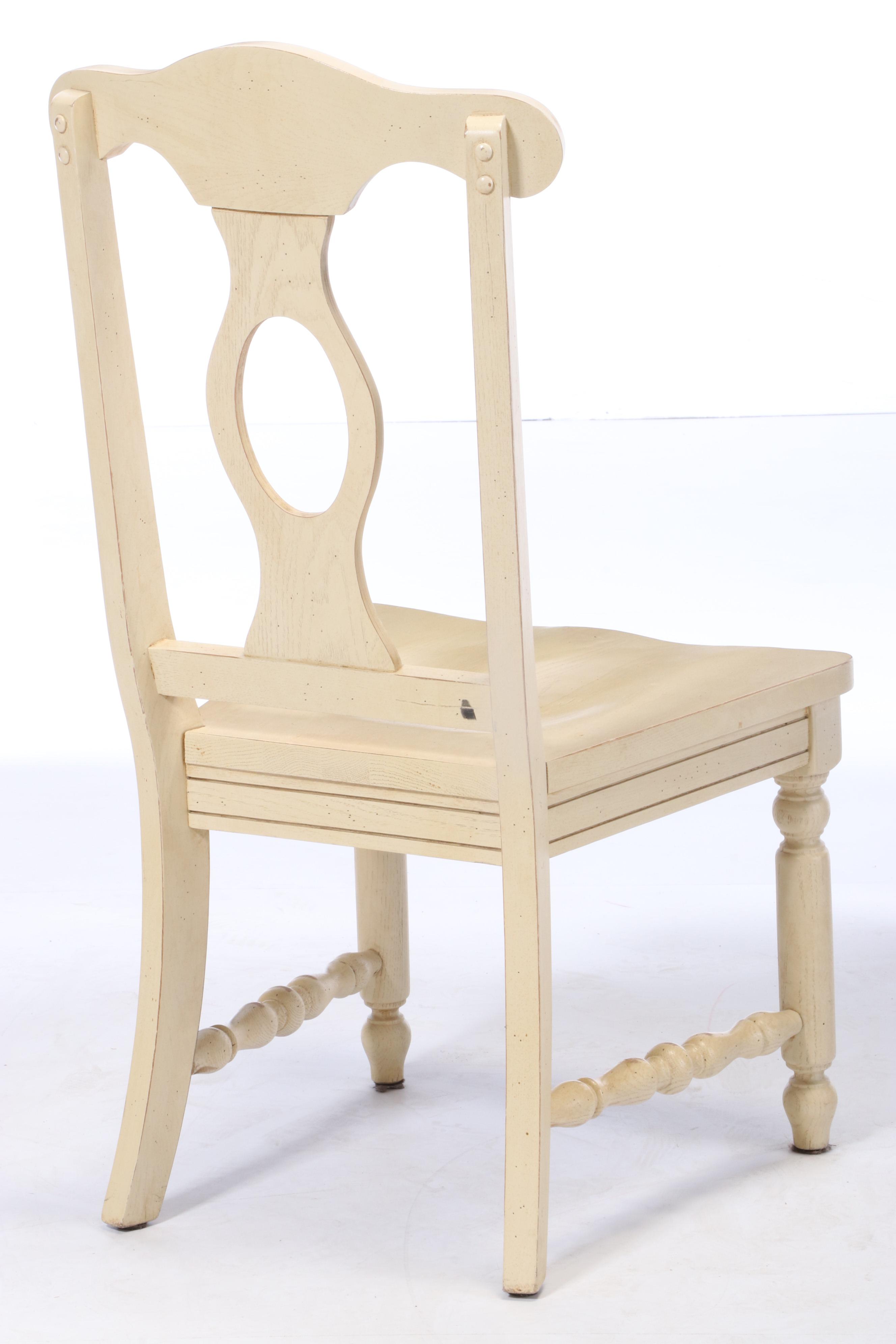 Broyhill "Attic Heirlooms" Whitewashed Oak LiftLid Desk and Side Chair