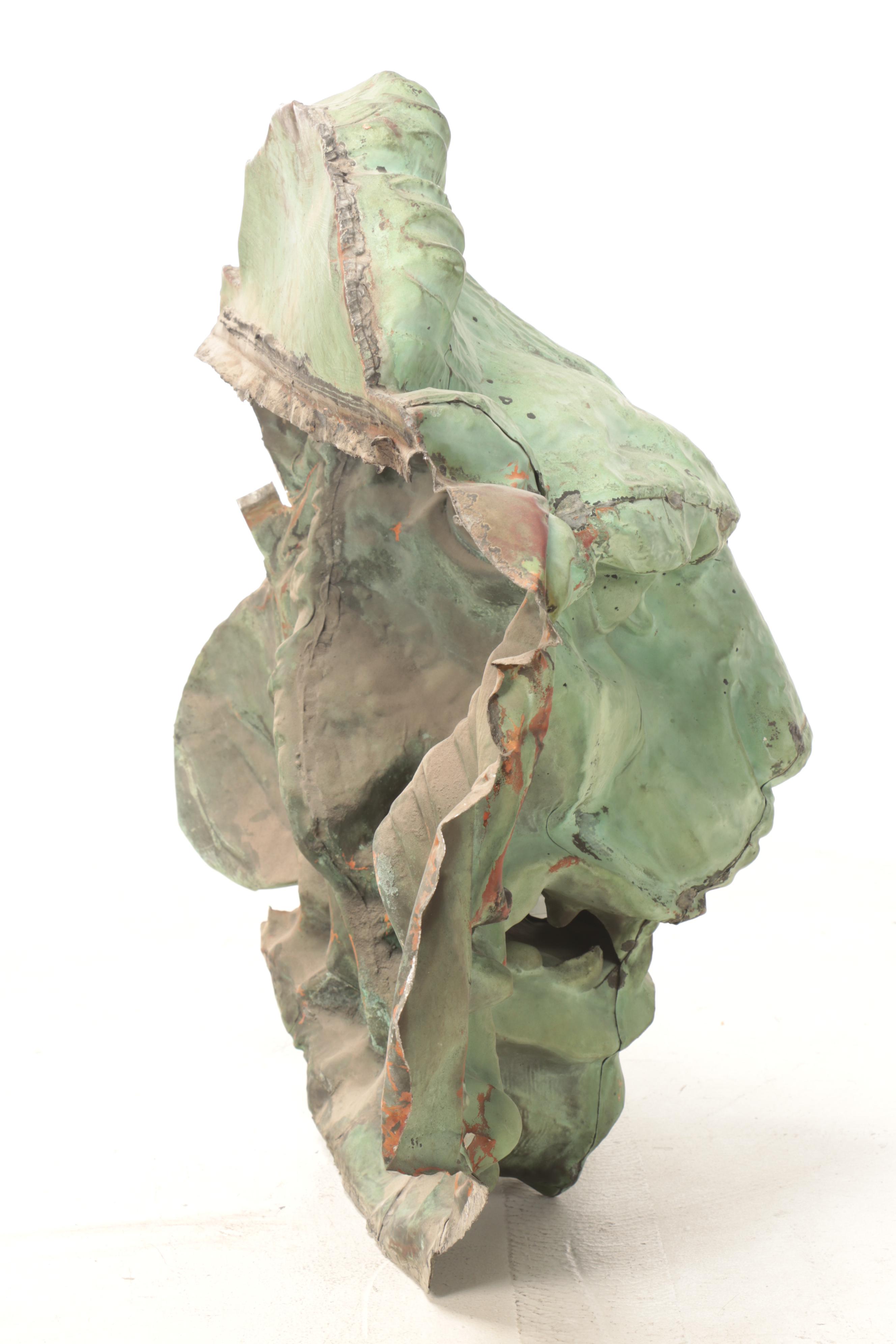 Copper Lion Head Fountain Spout EBTH