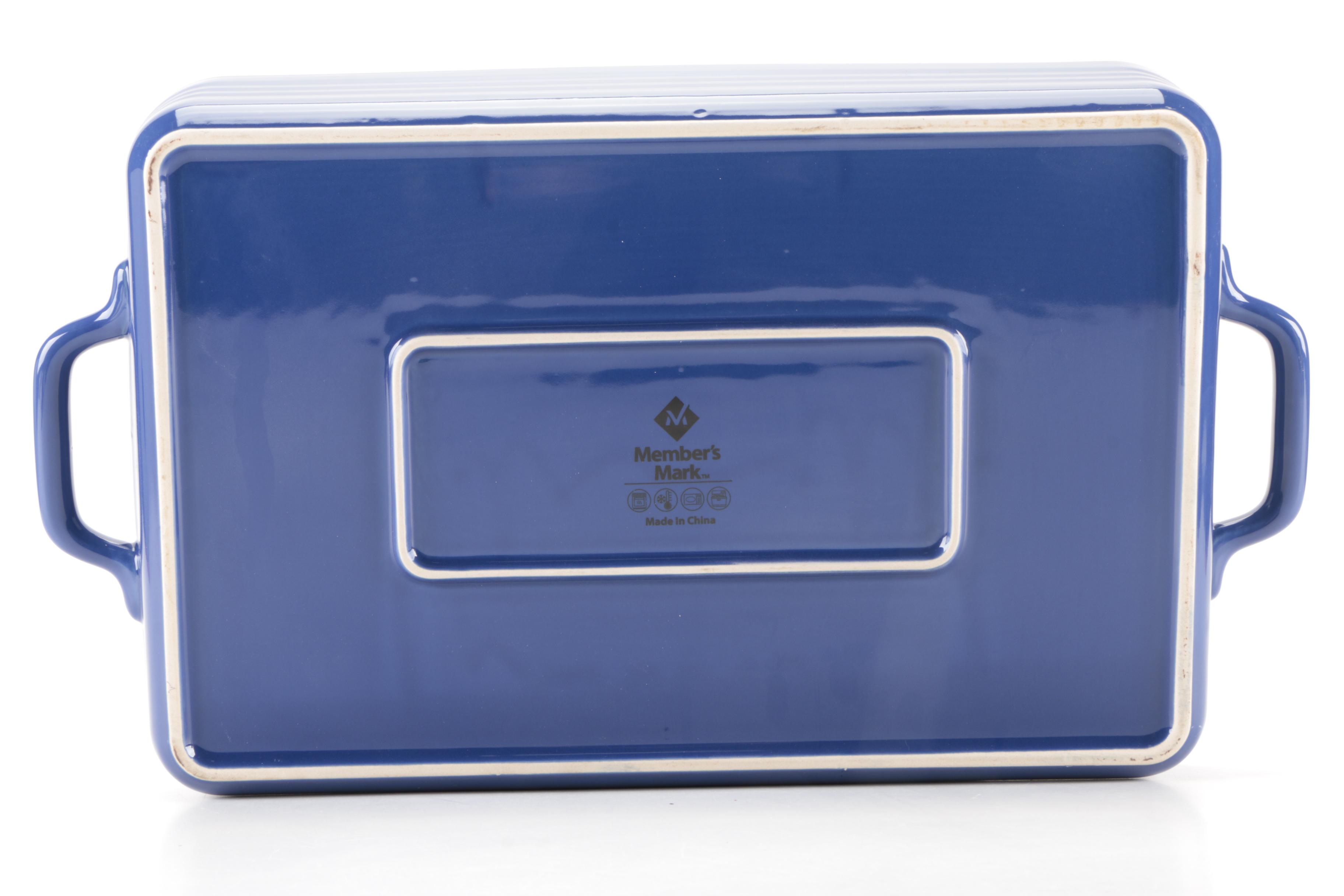 Member's Mark Red and Blue Ceramic Bakeware Sets EBTH