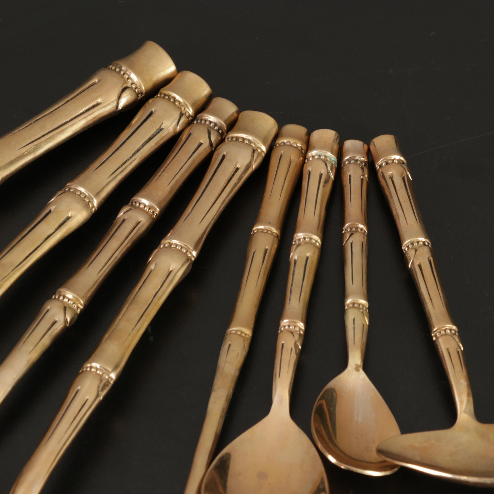 Star of Siam Thai Bamboo Bronzeware Flatware Set, Mid20th Century EBTH