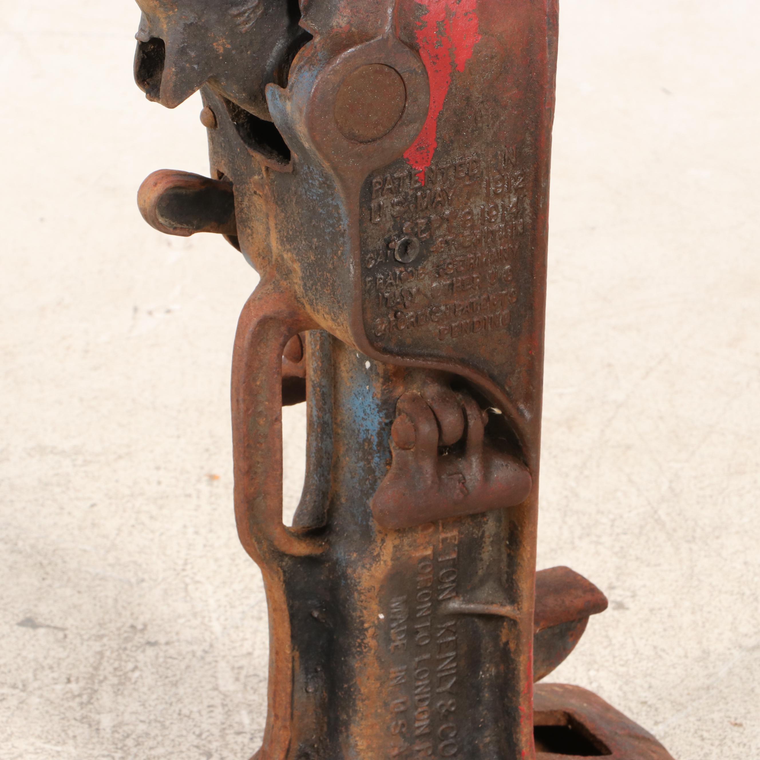 Templeton, Kenly, & Co. Simplex 15 Ton Railroad Ratchet Jack, Early