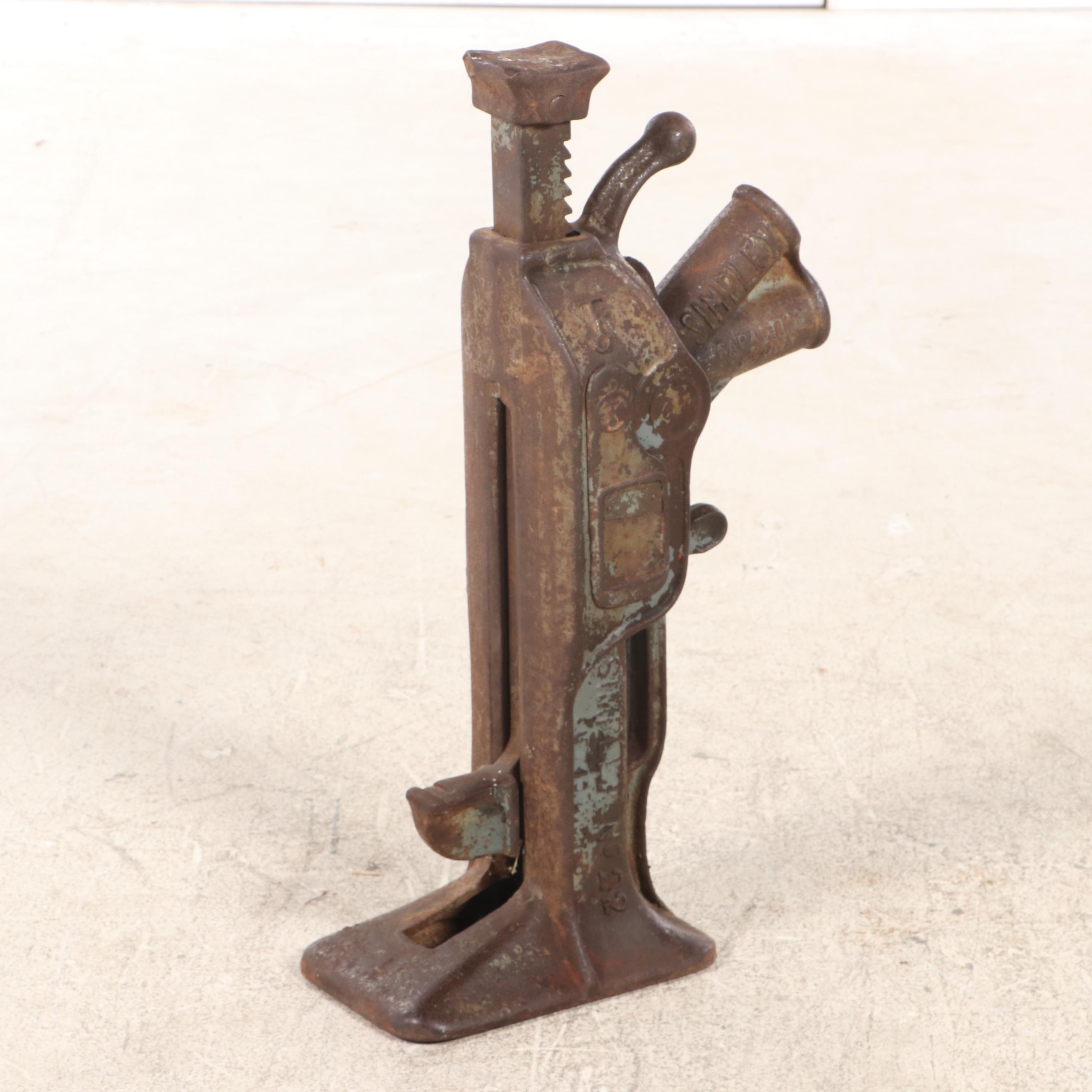 Templeton, Kenly, & Co. Simplex Railroad Ratchet Jack, Early 20th