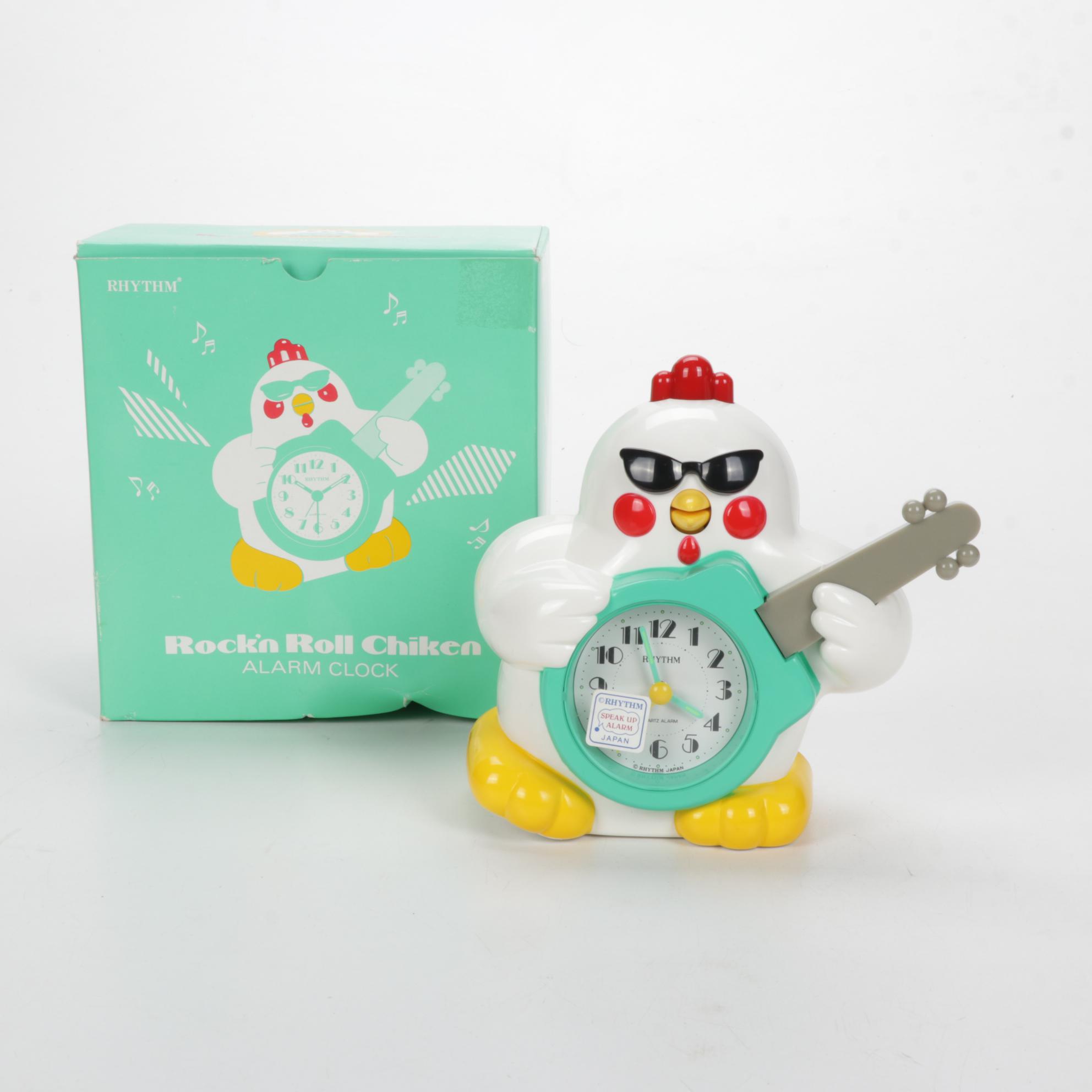 Rhythm "Rock'n Roll Chicken" Alarm Clock, Late 20th Century EBTH