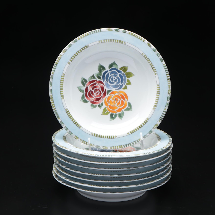 Dansk "Danika Rose" Porcelain Soup Bowls, 1997–1998